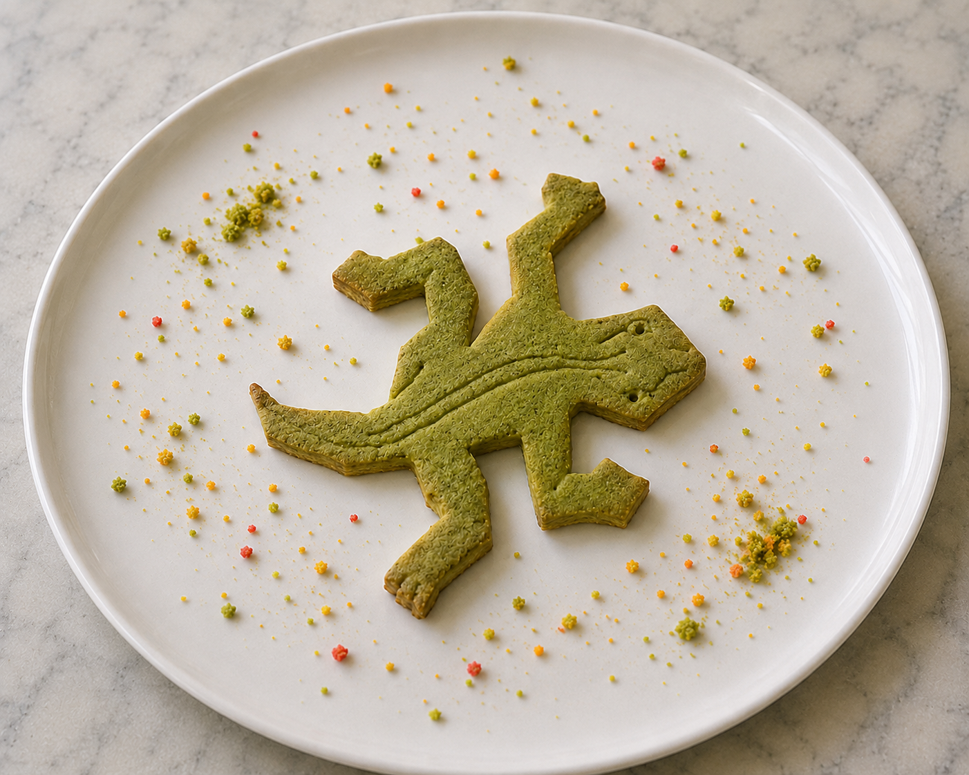 Cookie in the shape of a lizard