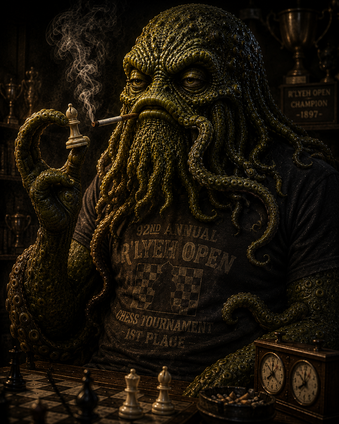 chess match against a space monster