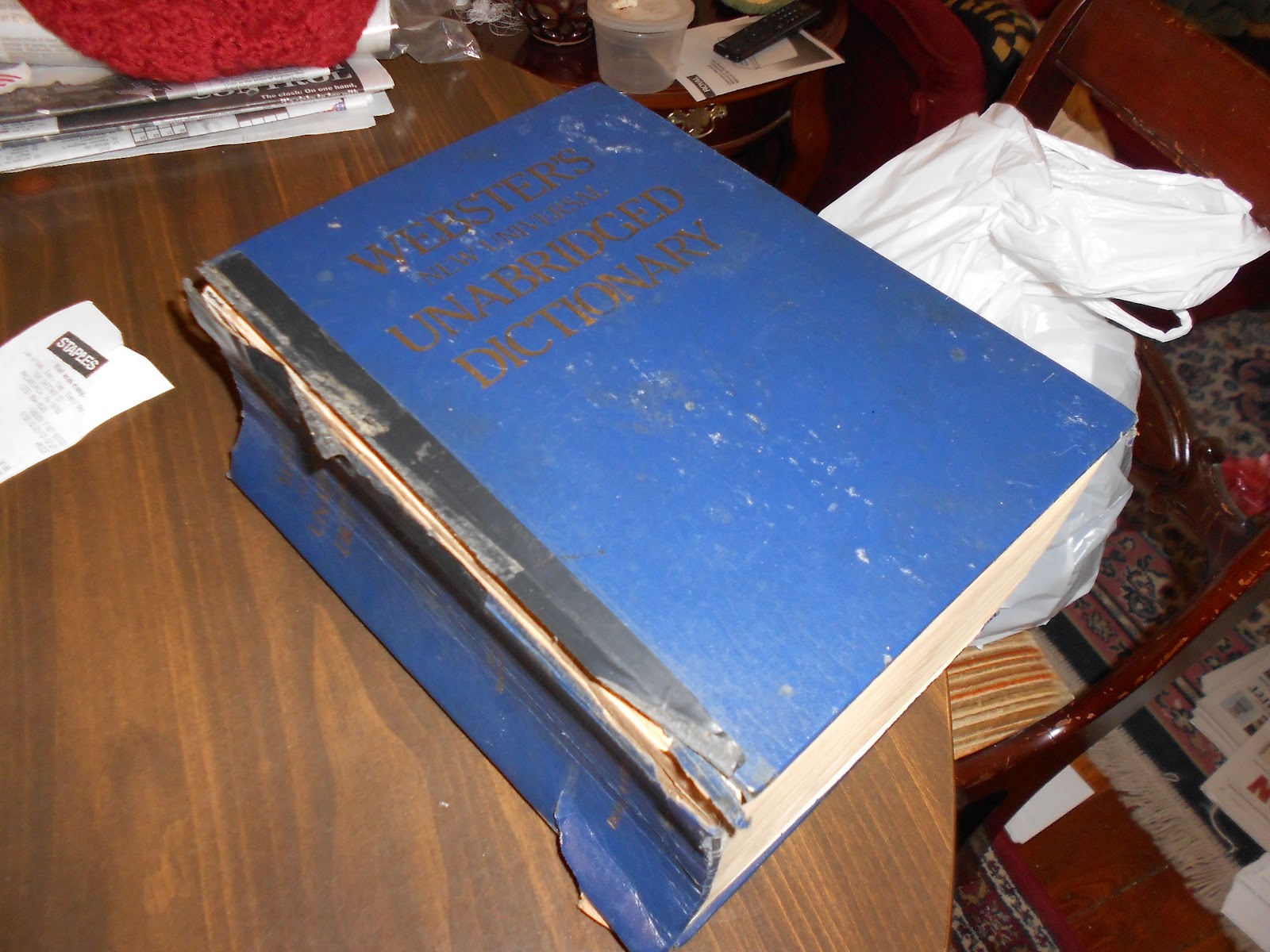 The well-used unabridged dictionary Andrew Breslin received from his grandmother